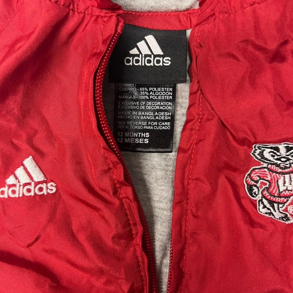Wisconsin Badgers Adidas Zip-Up - Picture 2 of 3